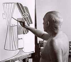 Picasso en train de peindre