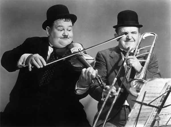 Laurel et Hardy, accident oculaire