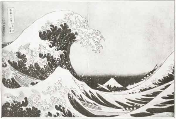 La Vague, dans les Trente-six vues du Fuji, par Hokusaï