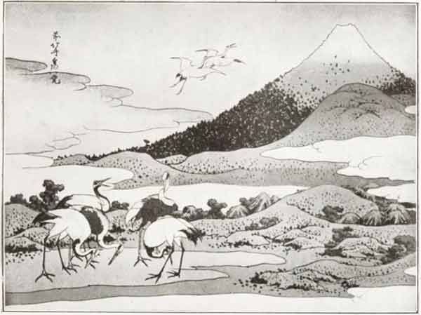 Une des Trente-six vues du Fuji, par Hokusaï