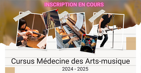 Cursus Médecine des Arts-musique 2024-2025