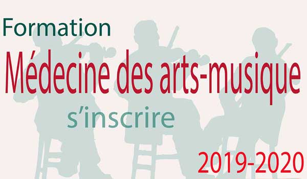 Formation Médecine des arts 2019-2020