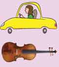 Music and driving car